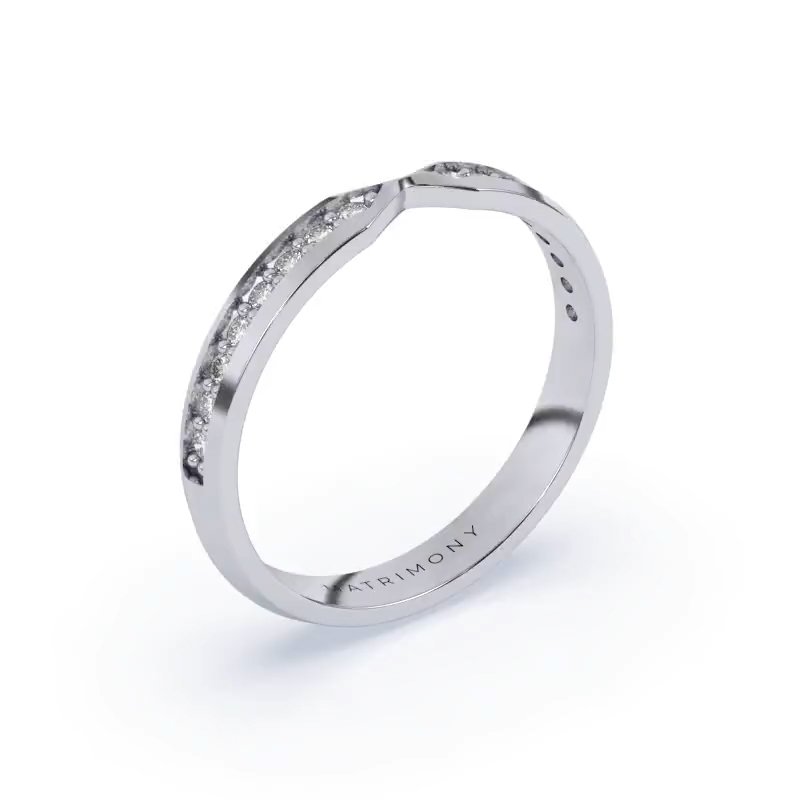 Argolla de Matrimonio (Anillo de boda) de Oro con Zirconias  MAT0154 (Precio por pieza)
Si desea esta pieza con diamantes, favor de ponerse en contacto con nosotros para realizar la cotización correspondiente.