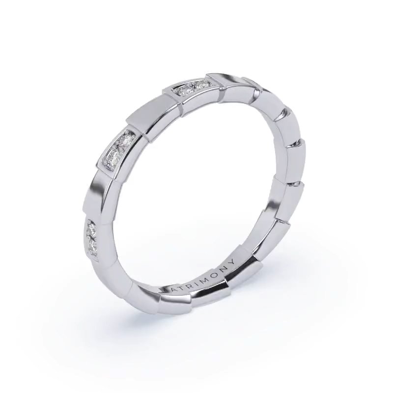 Argolla de Matrimonio (Anillo de boda) de Oro con Zirconias MAT0188 (Precio por pieza)