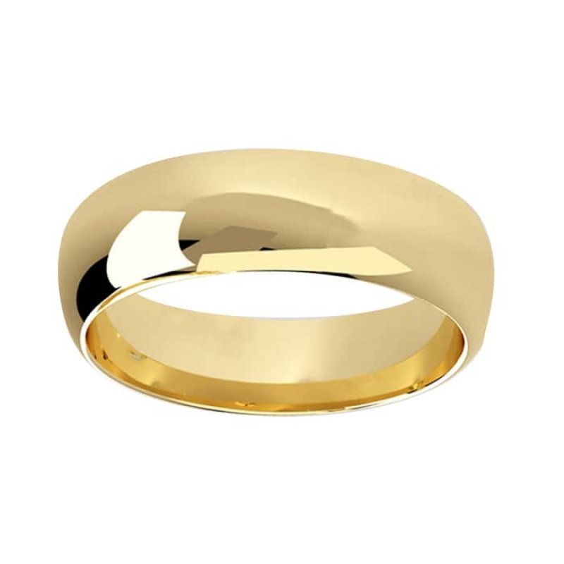 Matrimony Argolla de Matrimonio de Oro Amarillo de 14k de 6 mm