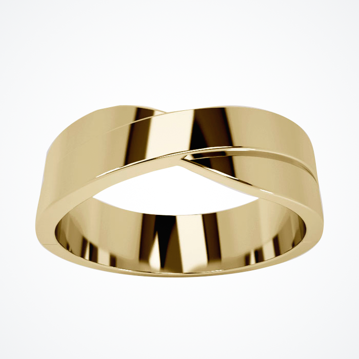 Argolla de Matrimonio de Oro Amarillo de 14k de 6 mm